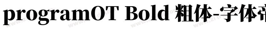 programOT Bold 粗体字体转换
